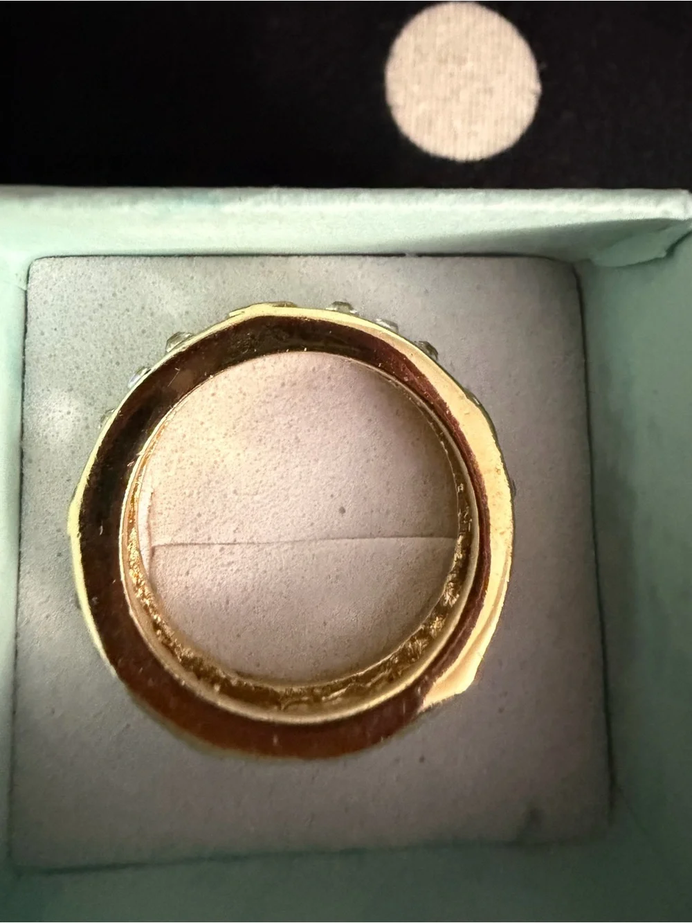 Gold Crystal Accent Women's Band